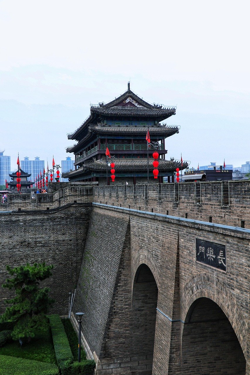 china, shaanxi province, xi'an, changan, city wall, history, tower, building, travel, culture, defense, china, china, china, china, china, xi'an, xi'an, xi'an, xi'an, xi'an